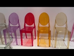 Polypropylene Transparent Chiavari ghế Champagne rõ ràng Acrylic Chiavari ghế