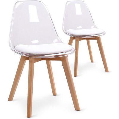 Mua Nordic PC minh bạch Acrylic trắng ghế bếp nhựa cho quán cà phê sản xuất trực tuyến