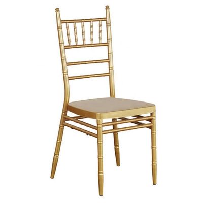 Mua Nhà hàng vàng Chiavari ghế đám cưới khung kim loại vải ghế tiệc sản xuất trực tuyến