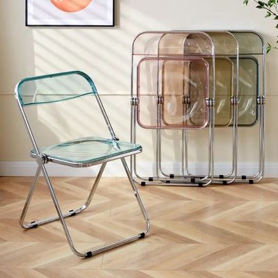 Mua Green Blue Acrylic ghế gấp có thể điều chỉnh ghế gấp nhựa rõ ràng sản xuất trực tuyến