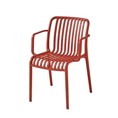 Mua Quán ăn màu đỏ bằng nhựa vườn Nordic xếp chồng ghế nhựa màu đen sản xuất trực tuyến