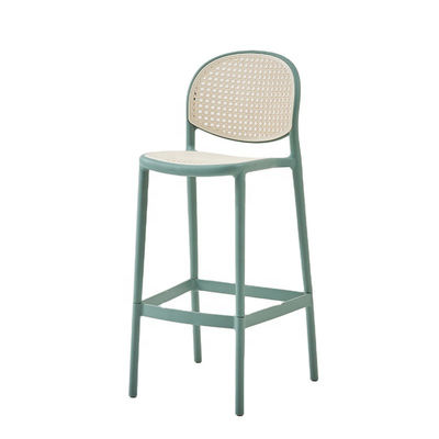 Mua Nhà ban công Rattan Bar Stool Chair Green Rattan Counter Stools tùy chỉnh sản xuất trực tuyến