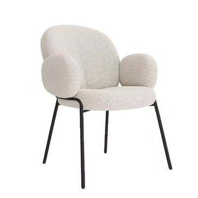 Mua ghế ăn lợp bằng lông cừu thoải mái Boucle ghế Accent lợp màu trắng sản xuất trực tuyến