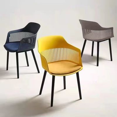 Mua ghế ăn nhựa màu vàng châu Âu ghế ăn nhựa màu đen sản xuất trực tuyến