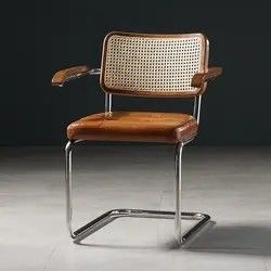 Mua Đồ ăn theo yêu cầu Cafe Mid Century Cane ghế ăn với khung thép không gỉ sản xuất trực tuyến