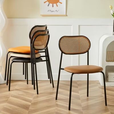 Mua OEM ODM Nordic Cane ghế ăn Đen Rattan ghế phòng ăn sản xuất trực tuyến