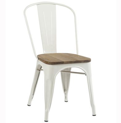 Mua White Cafe Tolix ghế ăn ghế nhà hàng kim loại xếp chồng với ghế gỗ sản xuất trực tuyến