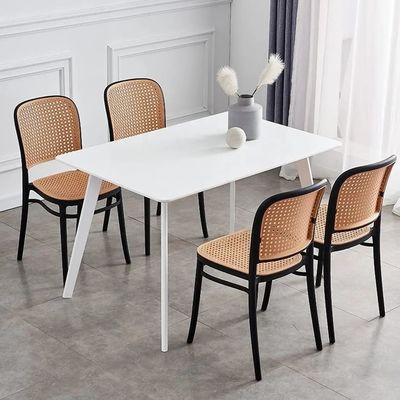 Phòng ăn rattan xếp chồng lên nhau ghế nhựa ghế ăn ngoài trời nhựa cho tiệc