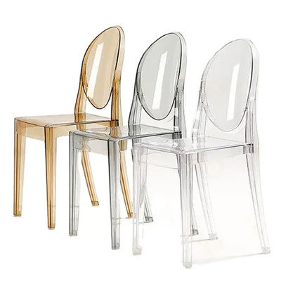 Polypropylene Transparent Chiavari ghế Champagne rõ ràng Acrylic Chiavari ghế