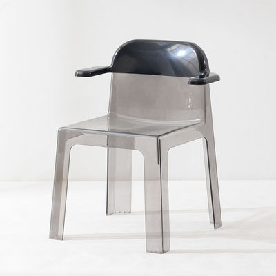 Acrylic Transparent Plastic Dining Chairs Clear Plastic Kitchen Chairs With Armrest (Trò ăn bằng nhựa Acrylic minh bạch)
