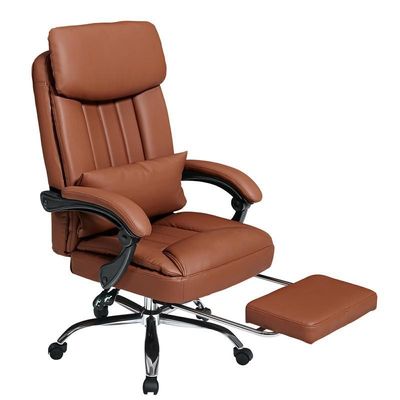 Ghế điều hành da nâu với chân ghế điều hành văn phòng với chân