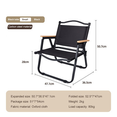 Ưu tiên hạng nhẹ Beech Armrest gấp kim loại Cắm trại câu cá ghế ngoài trời